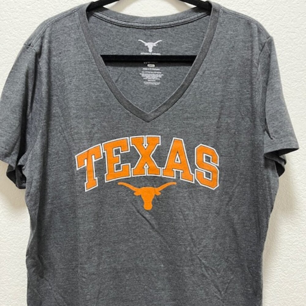 Texas Longhorns 2X Short Sleeve Tee V-Neck Women
